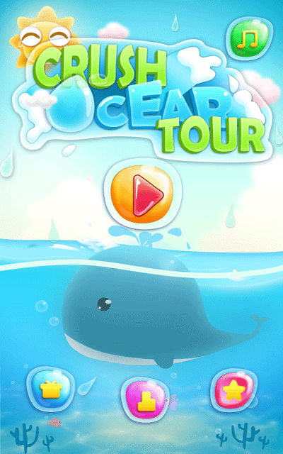 夏天清爽海洋风三消游戏（图ZMzAwMDMzNjg=） - 游戏UI - 站酷设计师旋转跳跃起灰原创素材 - 站酷ZCOOL