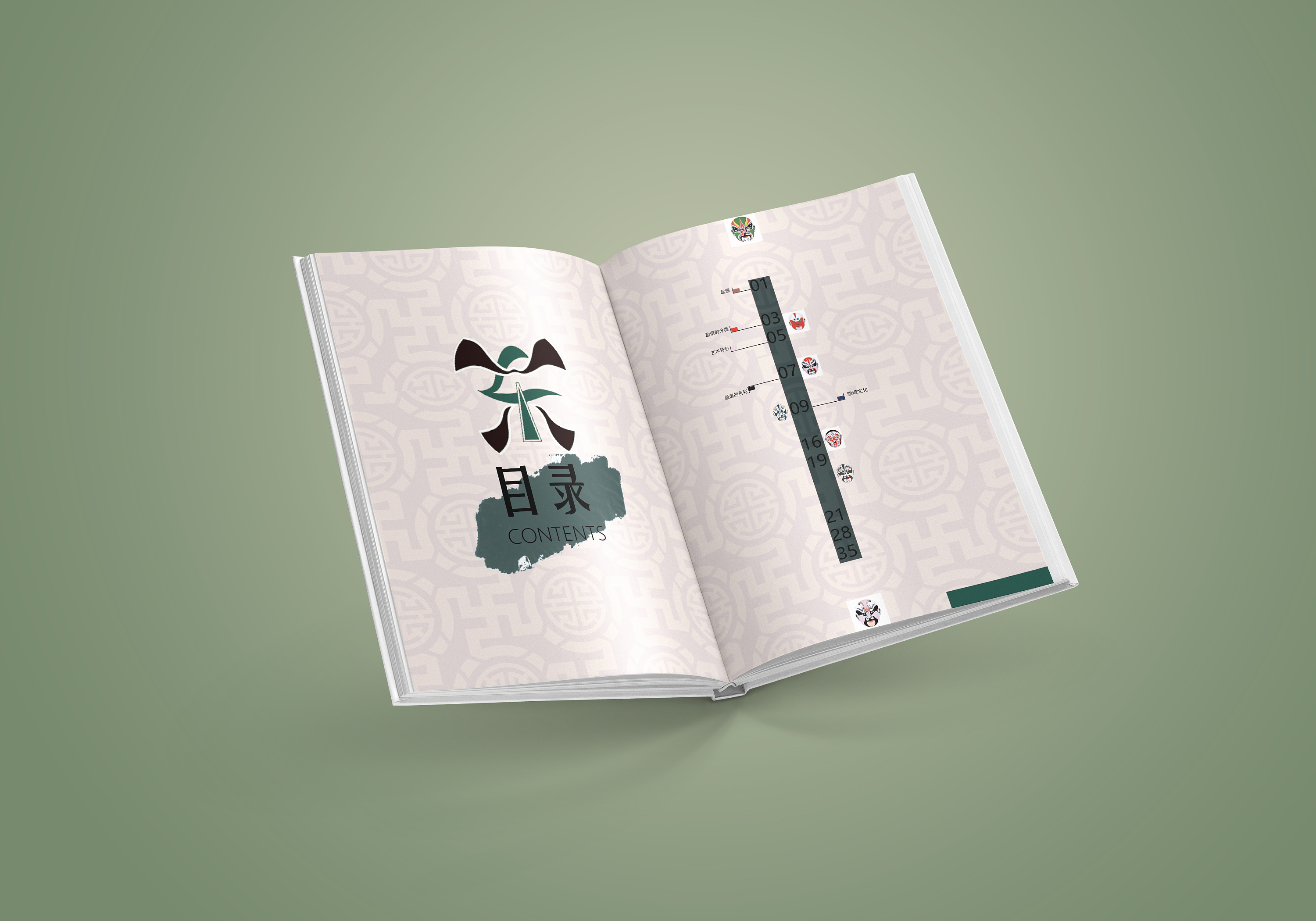 书籍装帧设计--脸谱