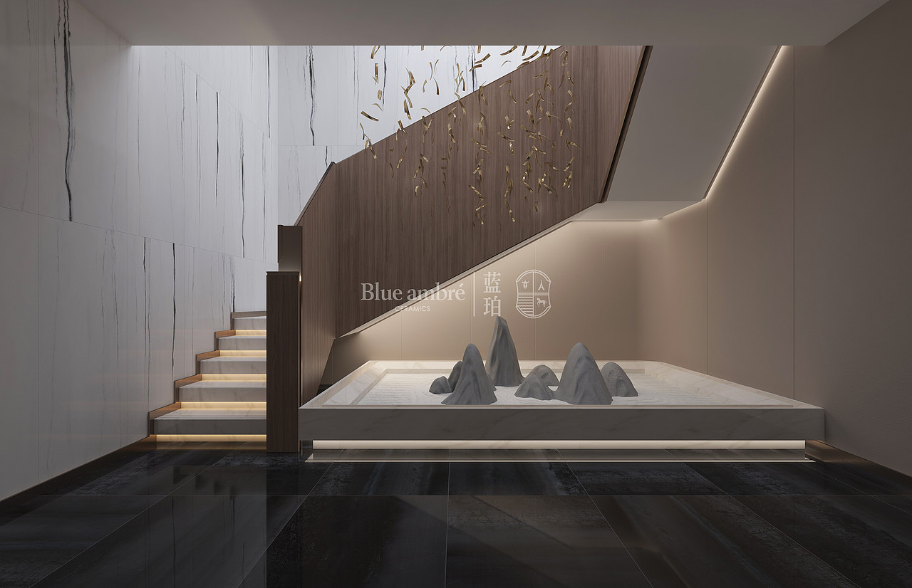 蓝珀瓷砖A系列空间效果图（图ZMTYzMjIzNTg0） - 家装设计 - 站酷设计师言兮之原创素材 - 站酷ZCOOL