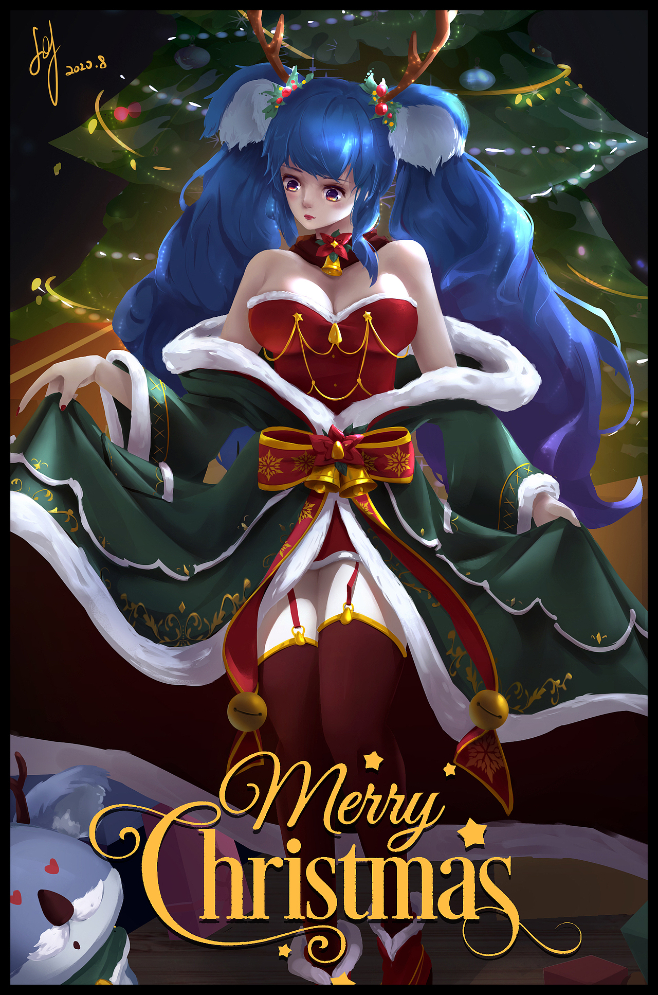 圣诞贺图（图ZMjIyNDgwMzk2） - 商业插画 - 站酷设计师fiftyone51原创素材 - 站酷ZCOOL