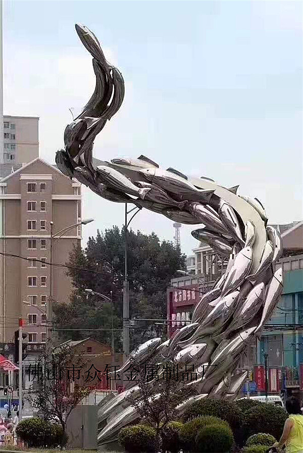 广场不锈钢艺术抽象雕塑定制厂家