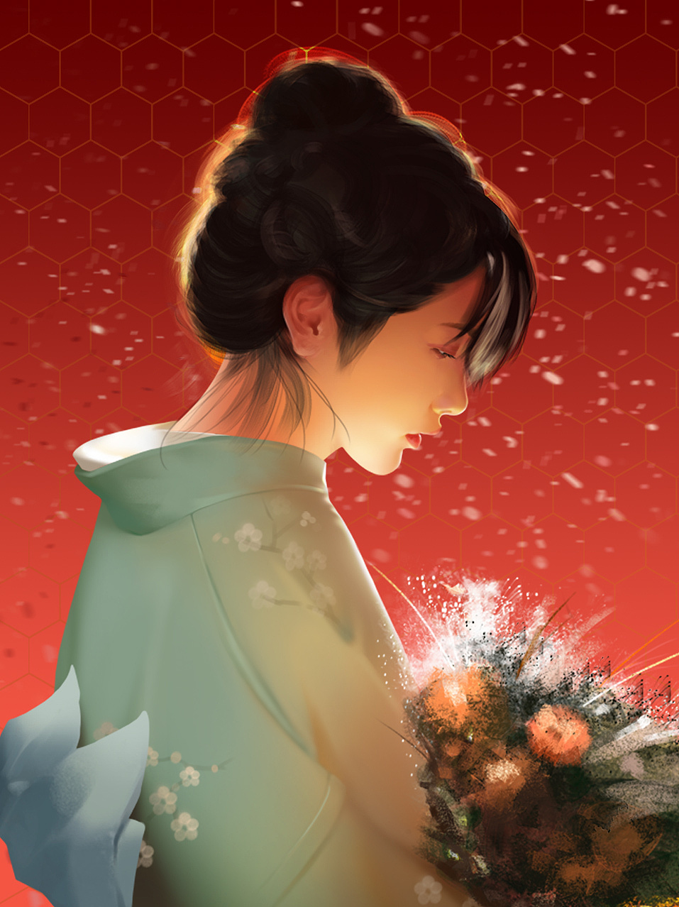 日式和服小姐姐|插画|商业插画|包老实 - 原创作品 - 站酷 (zcool)