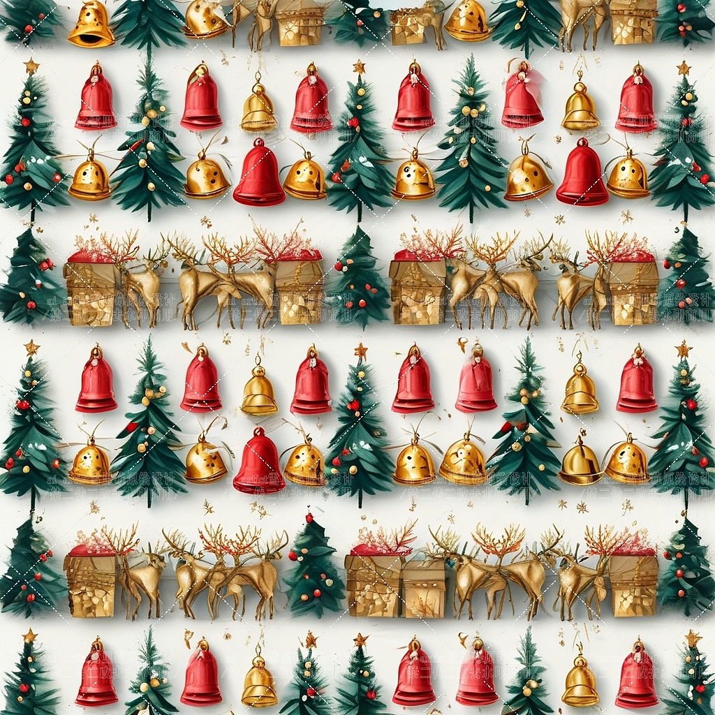 一组圣诞节奇遇图案wallpaper（图ZMzgxODcxODQw） - AI作品 - 站酷设计师雪里莓工作室原创素材 - 站酷ZCOOL