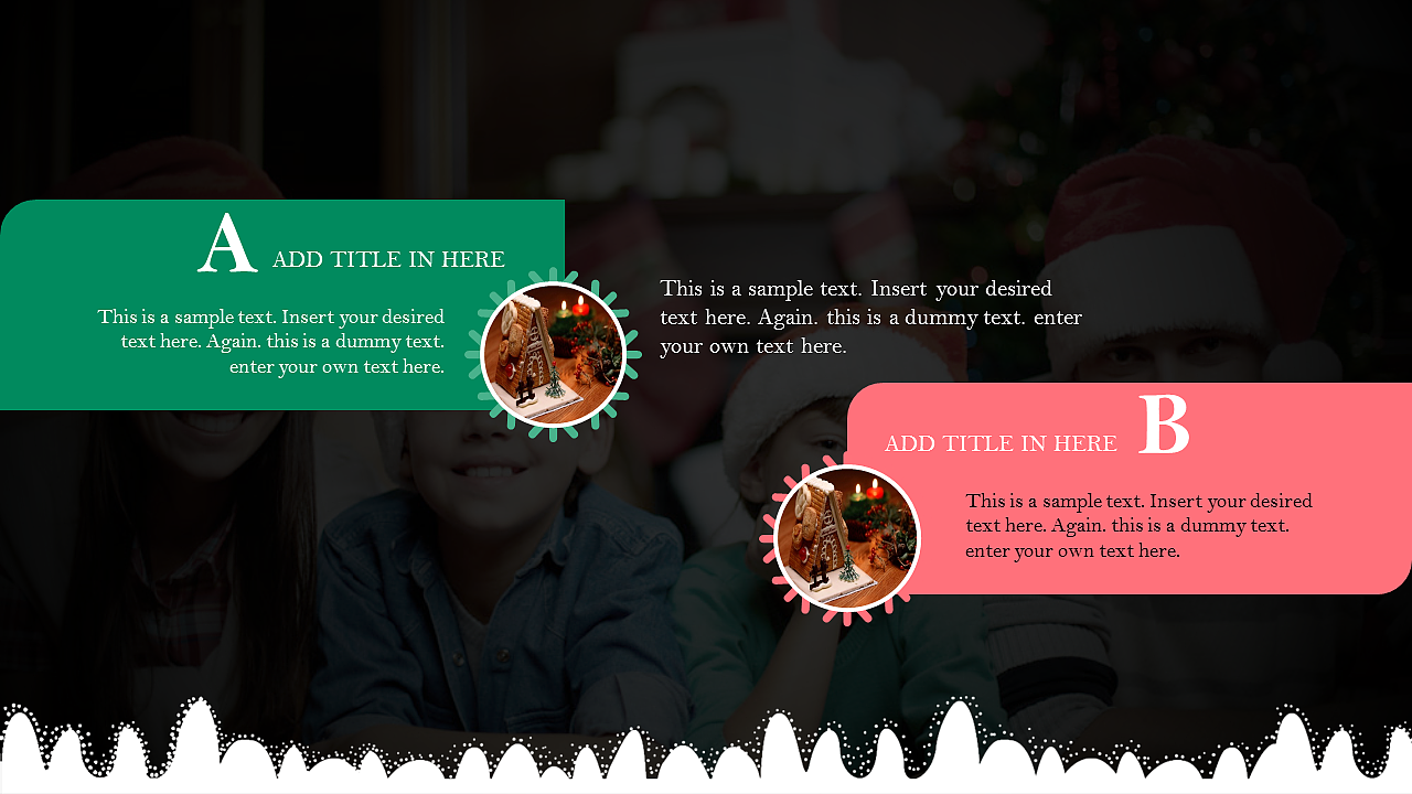 【红茶】圣诞商务PPT模板