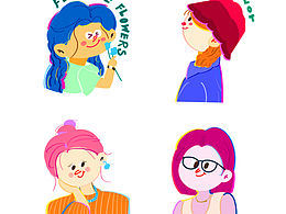 多巴胺插画系列100之4个