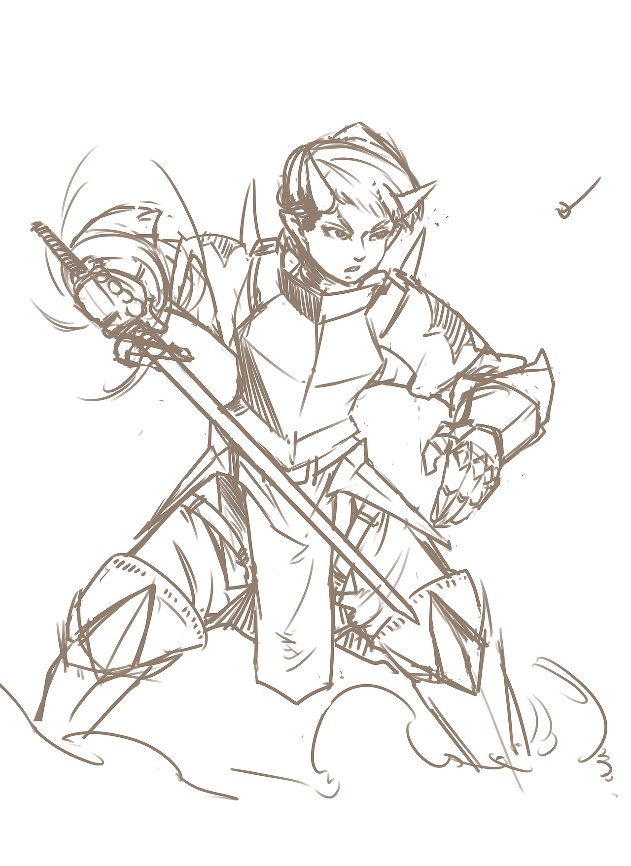 人设 蓝衣剑圣 绘制过程