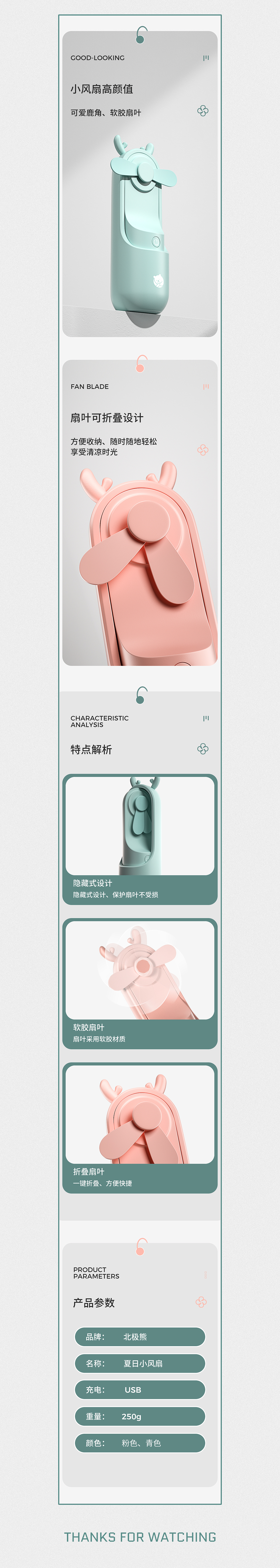 两个小风扇详情页。