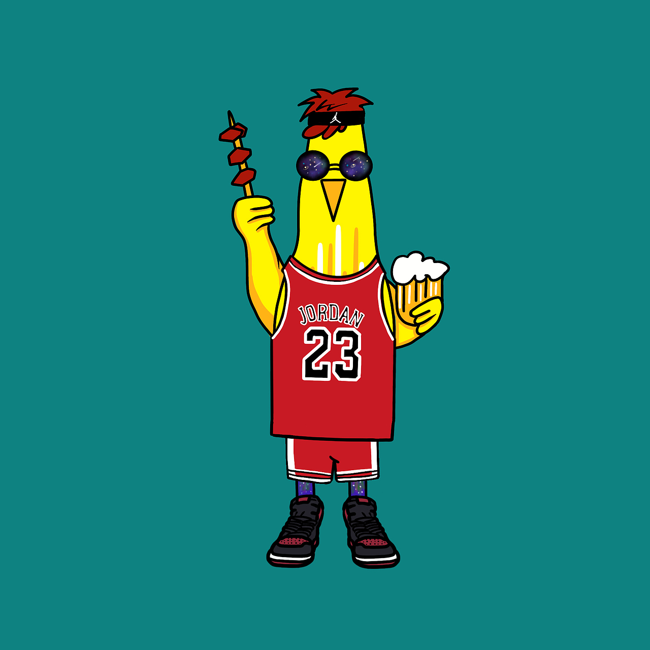 然画事炸鸡大王品牌形象