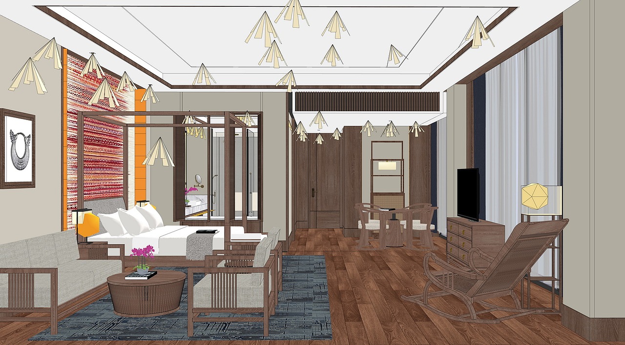 酒店客房SU模型下载（图ZMjYzMDY3NTEy） - 酒店餐饮设计 - 站酷设计师素模网原创素材 - 站酷ZCOOL