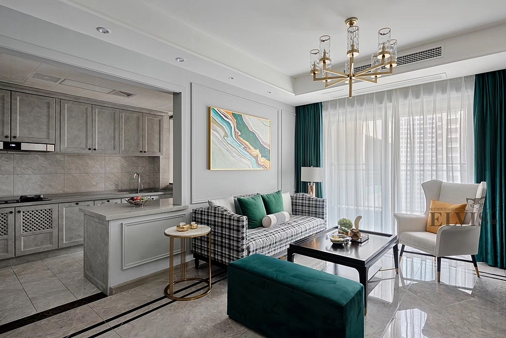 中粮鸿云装修,重庆中粮鸿云80㎡装修设计实景,兄弟装饰