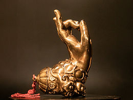 墨生青铜佛手摆件