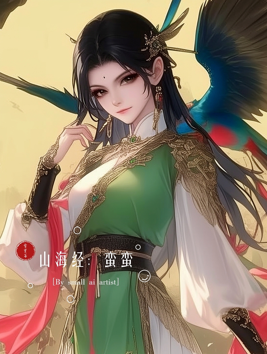 山海经系列“七神女”插画壁纸立绘等