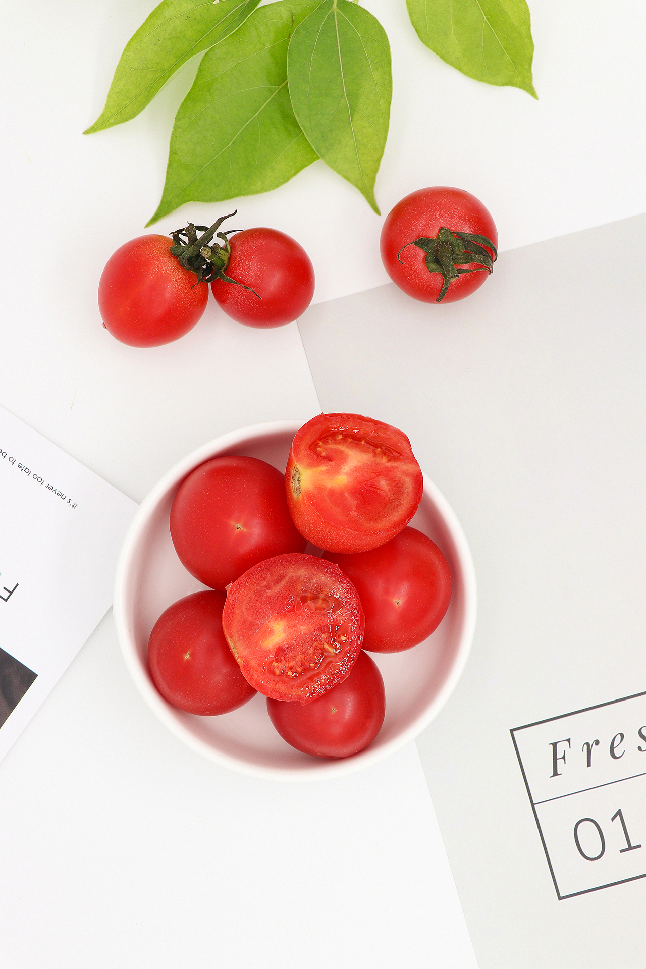 一组圣女果小番茄食物摄影图片