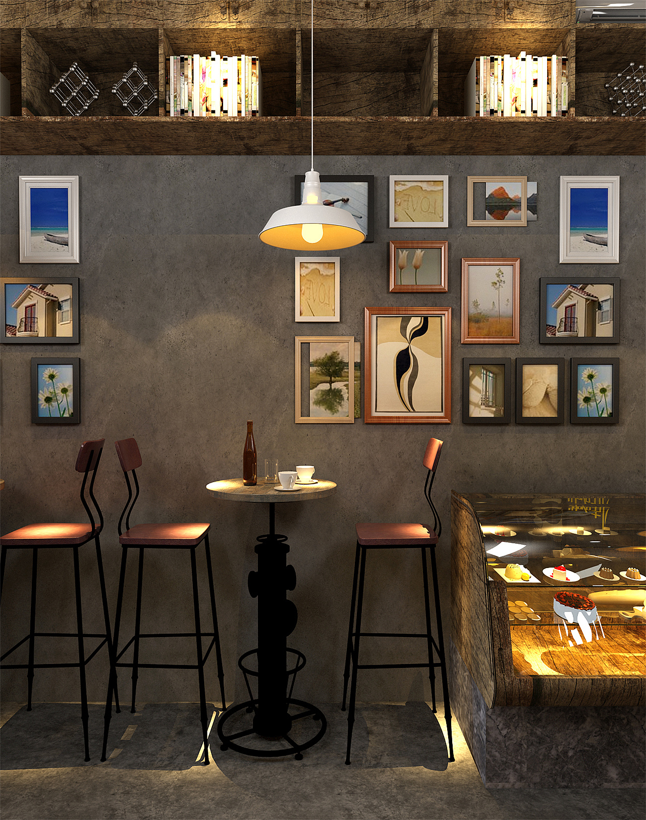 咖啡厅设计多少钱|复古咖啡厅设计|咖啡厅的设计主题|空间|家装设计|微信加tlpdesign - 临摹作品 - 站酷 (ZCOOL)