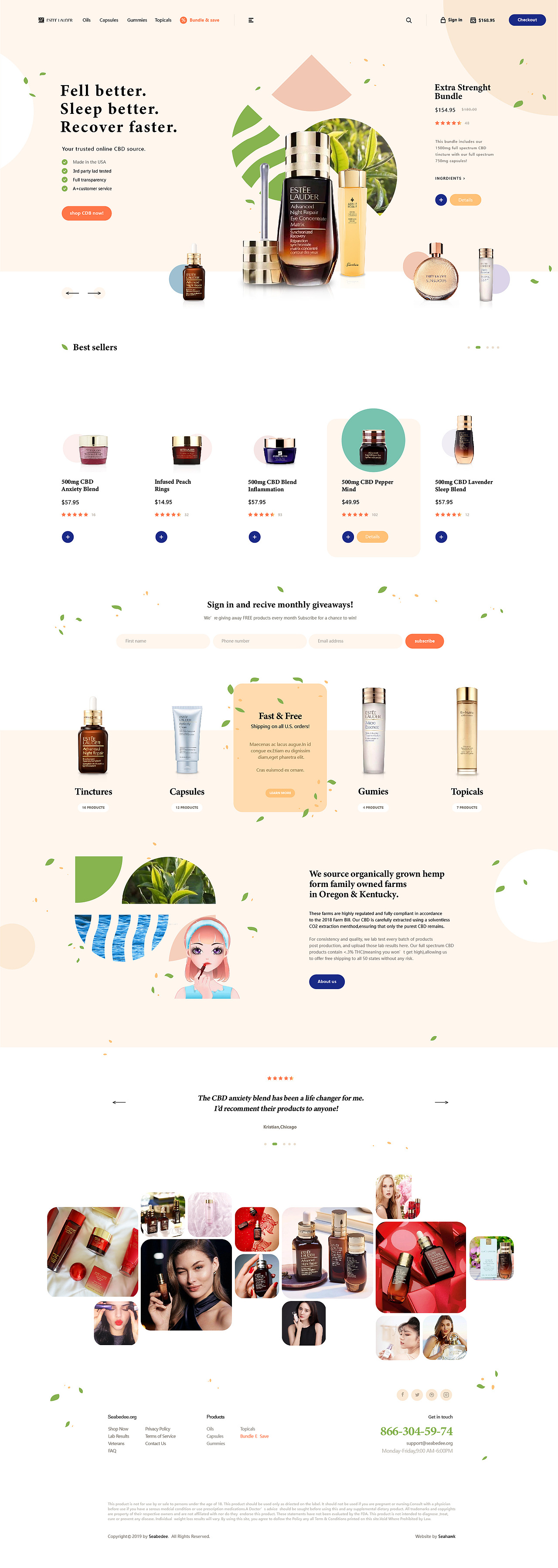 雅思兰黛网页设计