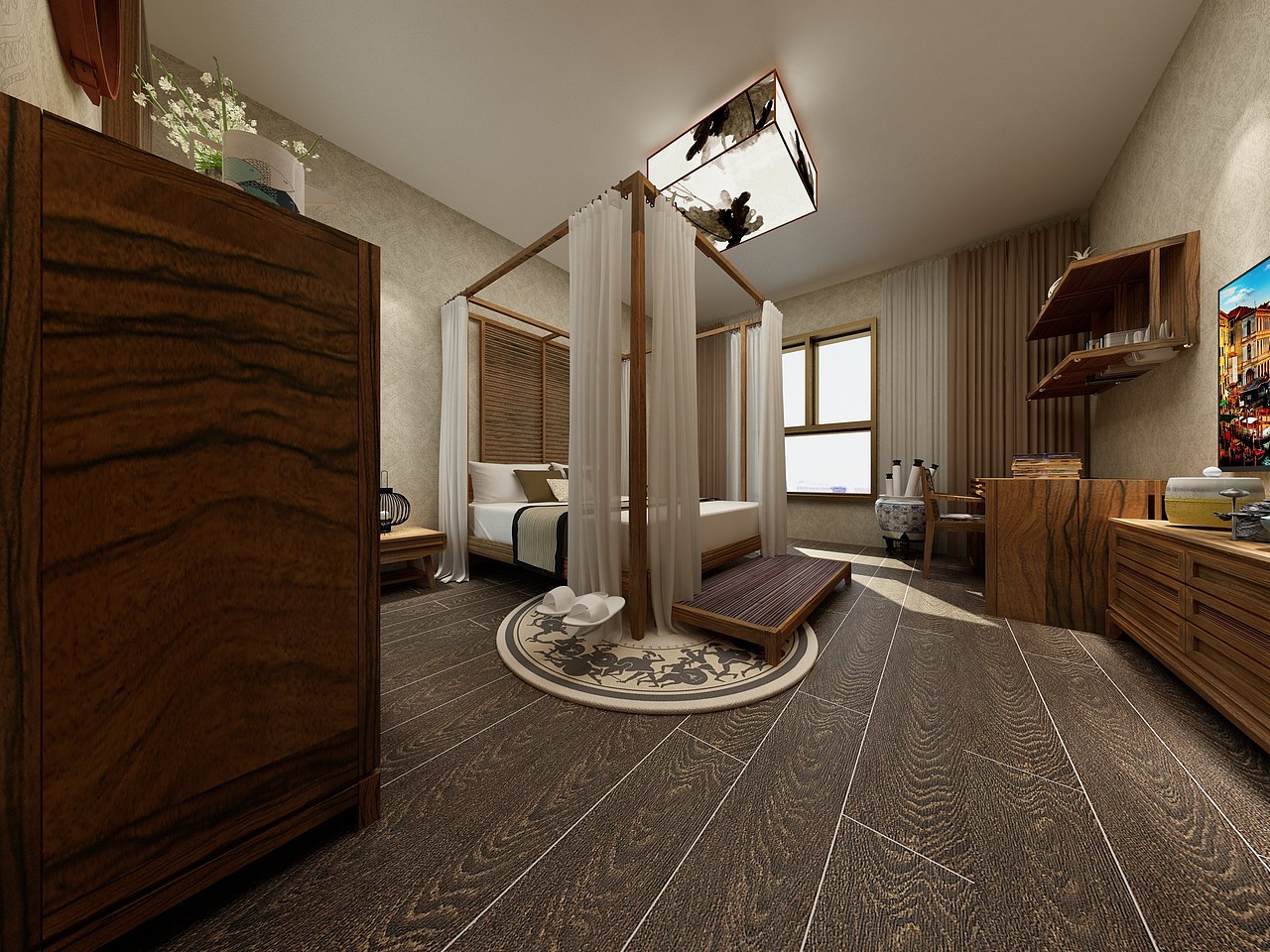 1家1设计团队--中式混合东南亚风格