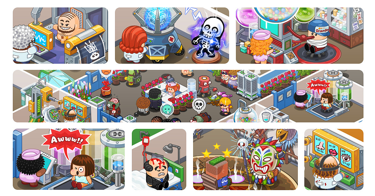 《Fun Hospital》《逗趣医院》游戏设定。（图ZNDcyOTg2NTY=） - 游戏原画 - 站酷设计师鬼才兄原创素材 - 站酷ZCOOL