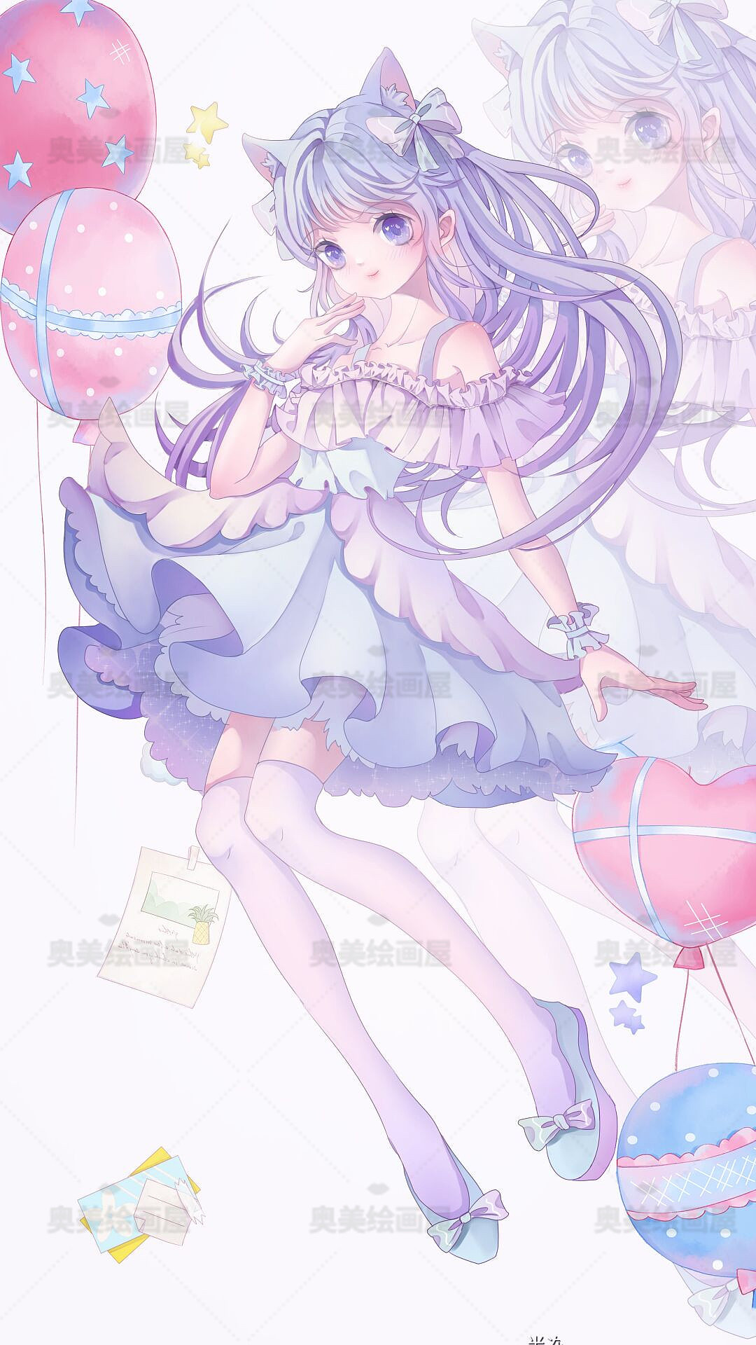 高端立绘二次元商业插画人物,日系人设头像|动漫|其他动漫|真优美设计