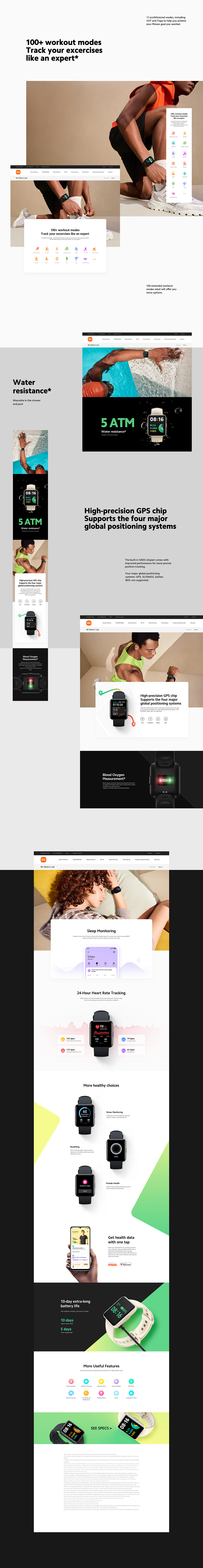 Redmi Watch 2 Lite 国际产品站设计