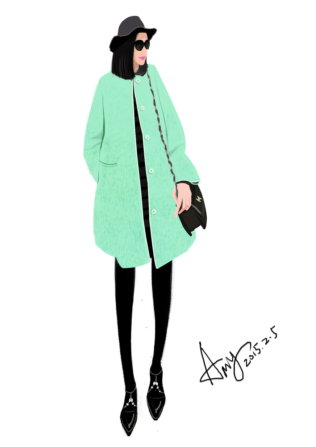 服装插画（图ZMjQ5MTQ0ODg=） - 商业插画 - 站酷设计师Amy_T原创素材 - 站酷ZCOOL