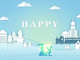 剪紙風(fēng)插畫