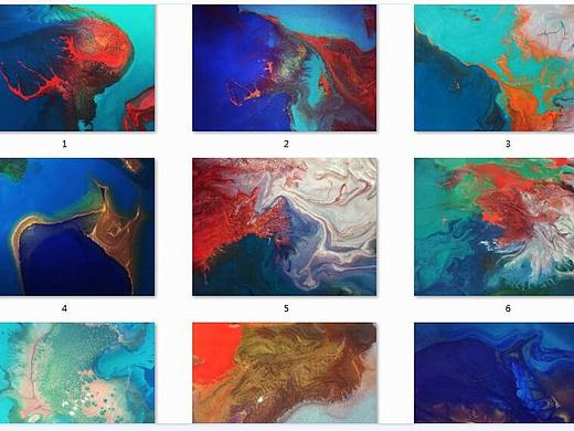 丙烯流体画
