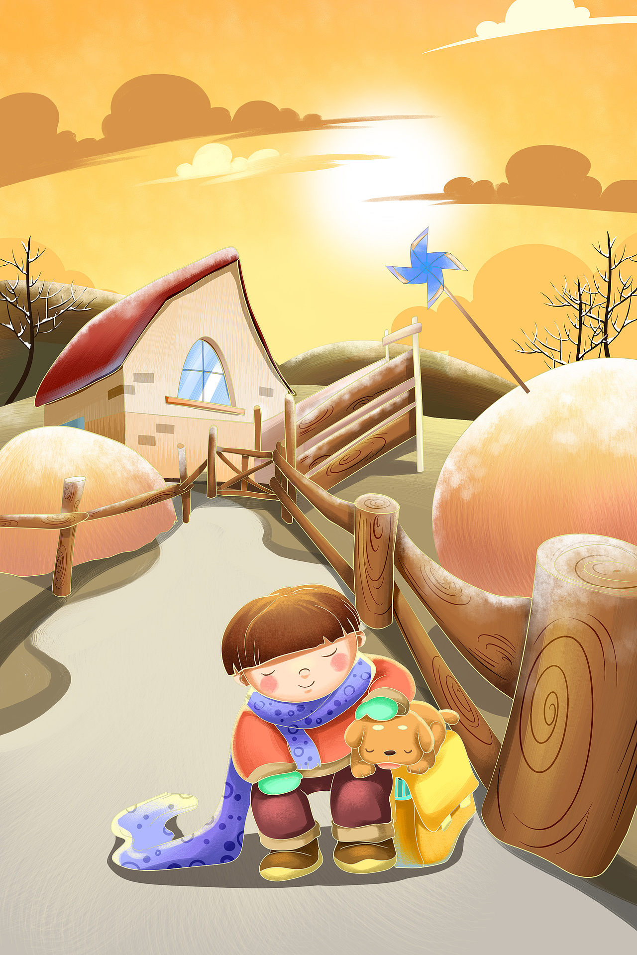 立冬节气冬天冬季手绘插画（图ZMTU4NjA3MDY4） - 商业插画 - 站酷设计师我们都是素人原创素材 - 站酷ZCOOL