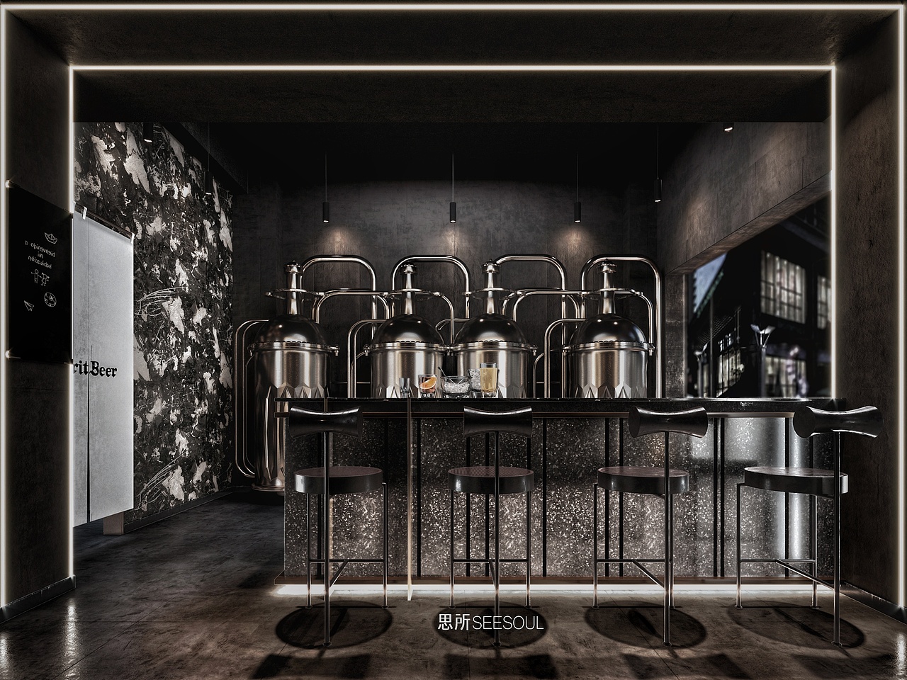 思所設(shè)計(jì)ⅠGRIT BEER酒吧Ⅰ耒陽(yáng)（圖ZMTg5MzAyODI4） - 家裝設(shè)計(jì) - 站酷設(shè)計(jì)師思所設(shè)計(jì)殷超原創(chuàng)素材 - 站酷ZCOOL