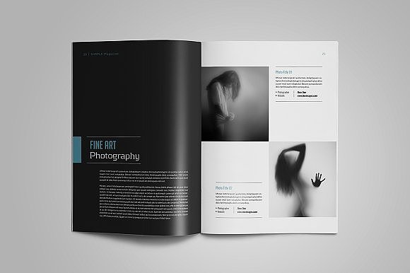 28页多功能简单杂志画册模板