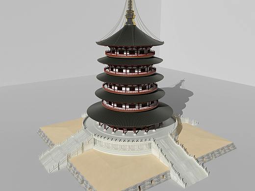 天之圣堂三维建模渲染