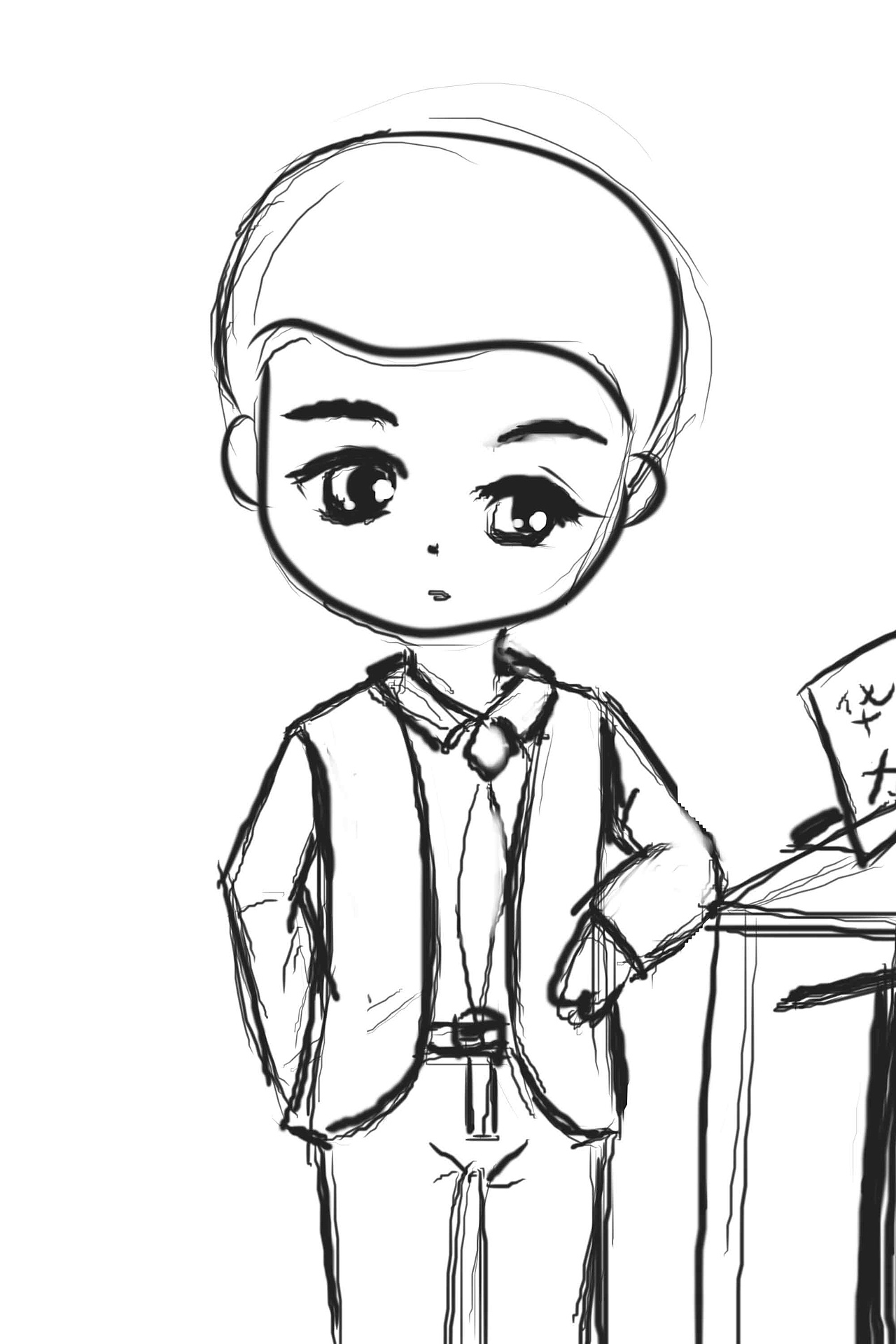 一组简约人物画