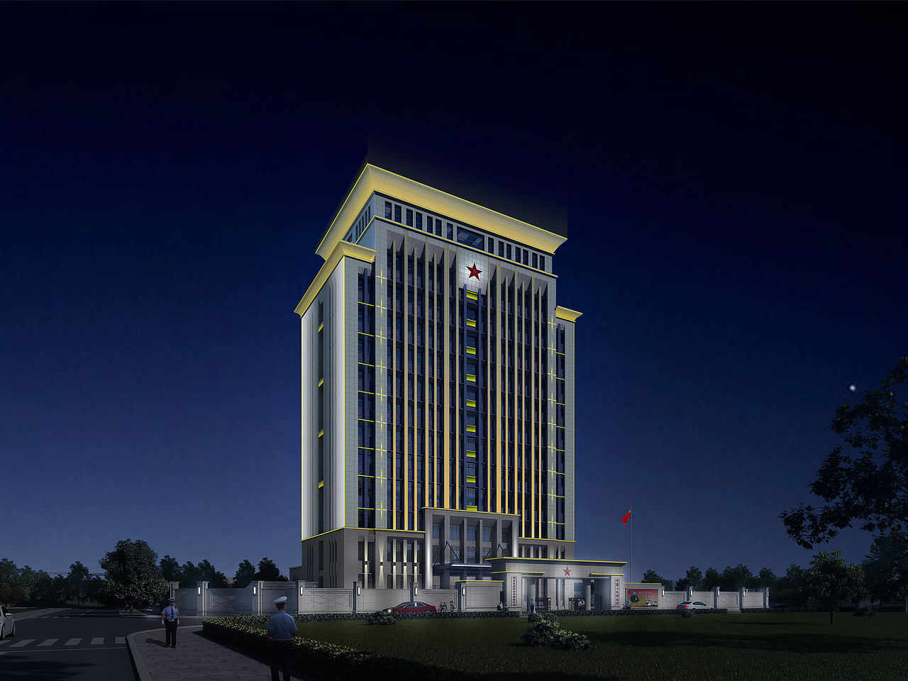 景观亮化效果图