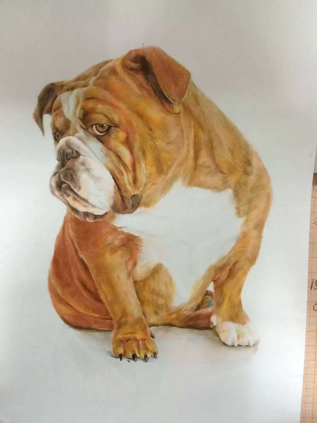 几年前的彩钱画。