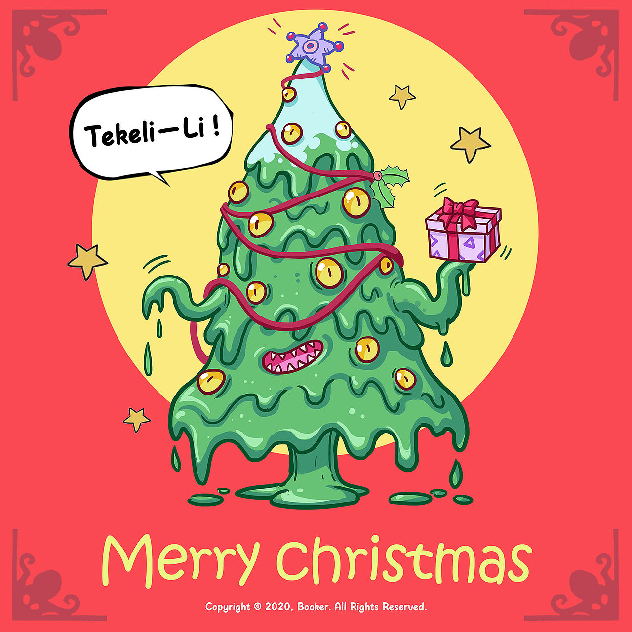 原创克苏鲁系列卡通圣诞壁纸（图ZMjM3NjY4NjYw） - 创作习作 - 站酷设计师Booker名状原创素材 - 站酷ZCOOL