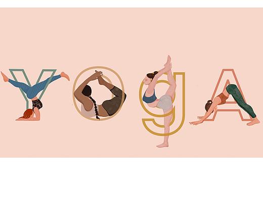 let's sport系列插画一周打卡之瑜伽字母