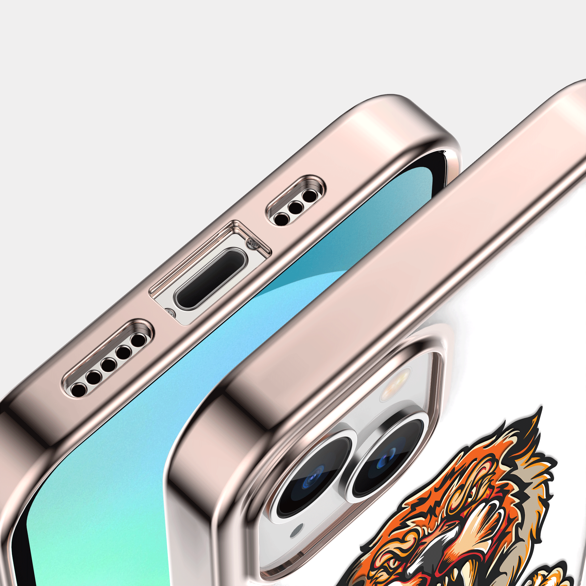 iphone 13【电镀边框手机壳】透明手机壳保护套