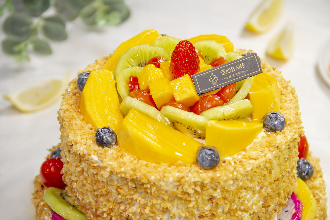 双层水果蛋糕拍摄|摄影|美食摄影|一条淹死的鱼oooo - 原创作品