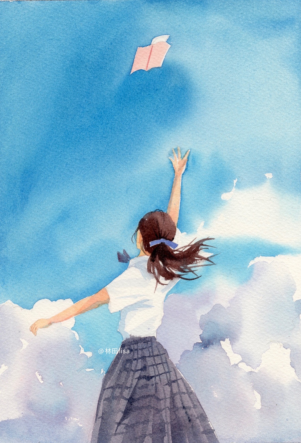 水彩插画｜夏天的风（图ZMjY0NTk4NDIw） - 创作习作 - 站酷设计师林田lisa原创素材 - 站酷ZCOOL