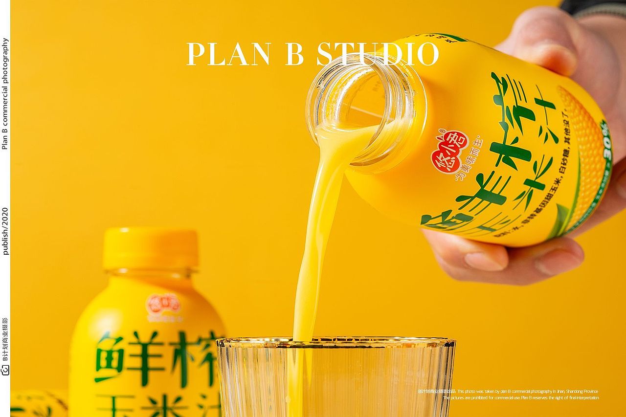 鲜榨玉米汁-饮品拍摄