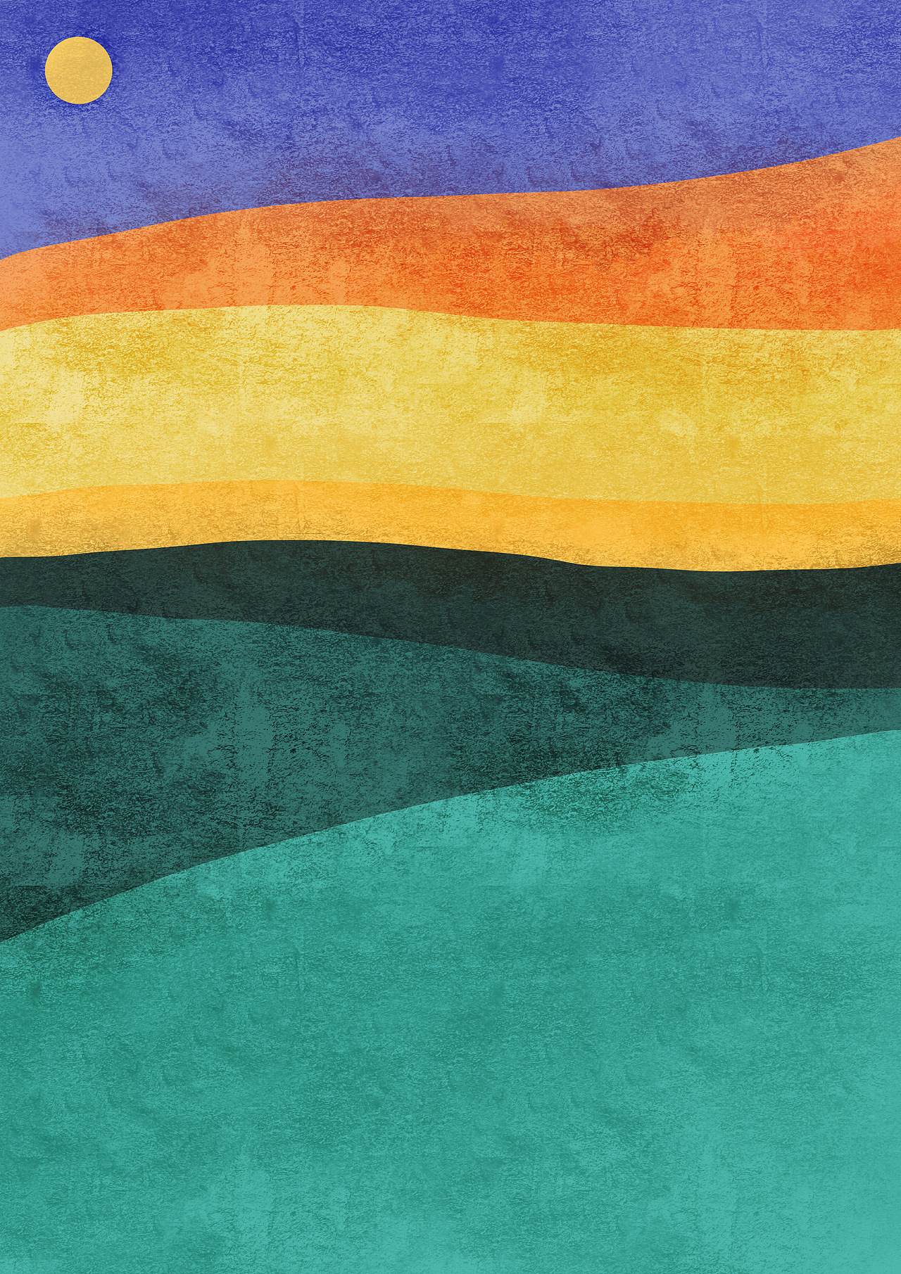 极简风风景插画