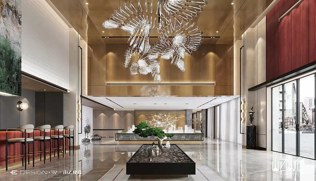 山乙商业空间设计|售楼部（图ZMjkyMDg4MTQ0） - 商业空间设计 - 站酷设计师山乙建设商业空间原创素材 - 站酷ZCOOL
