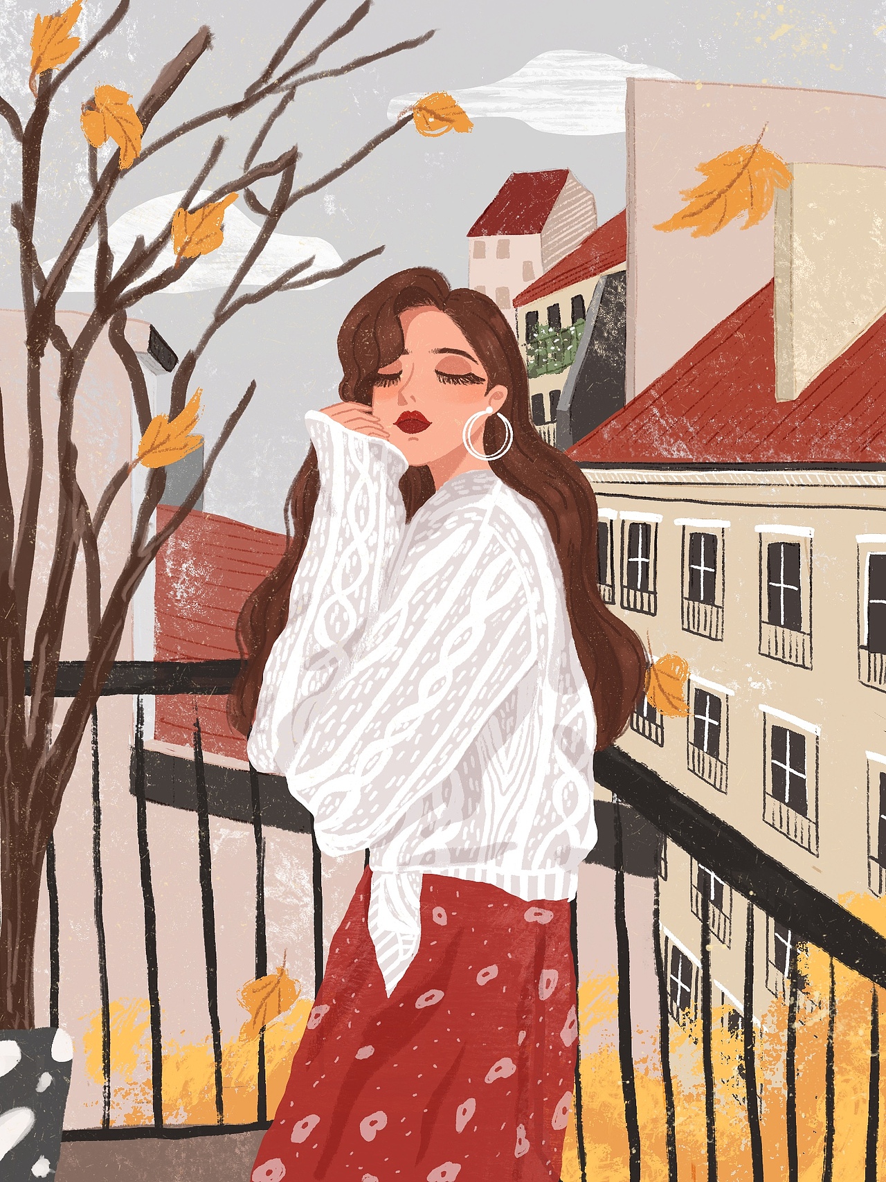 一个人系列|插画|创作习作|momoandlele_原创作品-站酷zcool