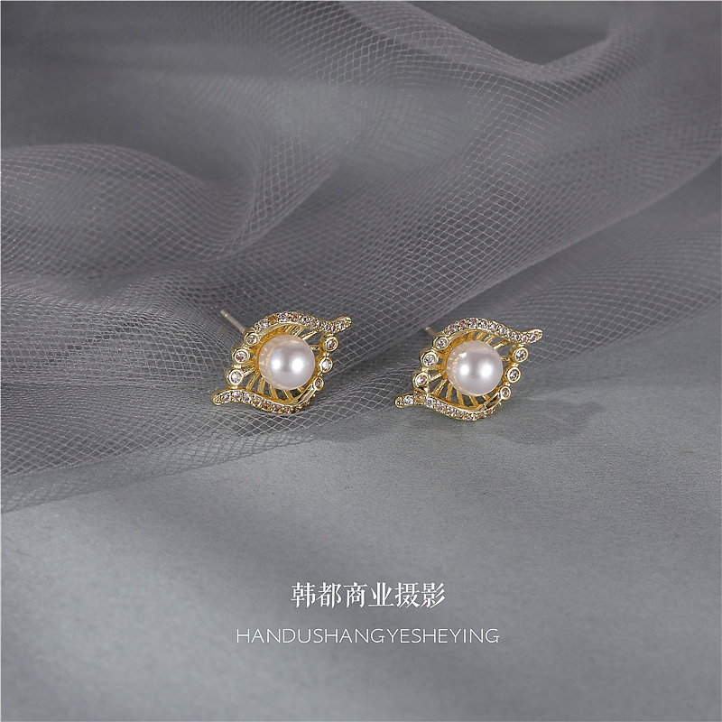 义乌淘宝摄影饰品拍摄耳钉项链戒指小清新场景图