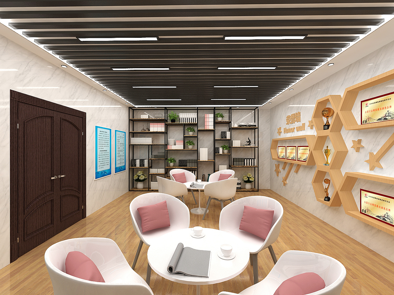 国家单位办公室布置设计3d效果图