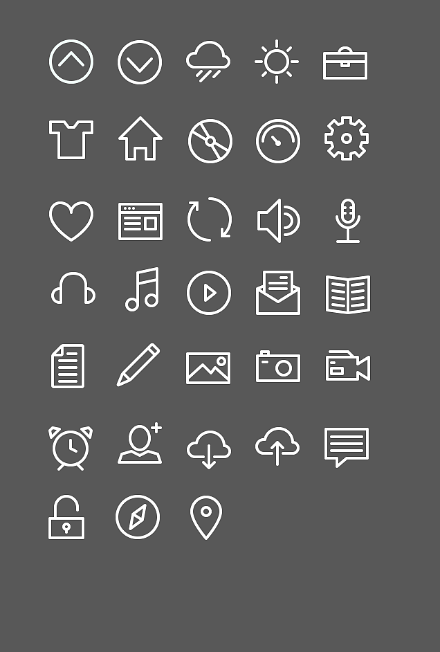 剪影线性小图标&ios8