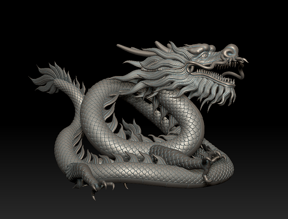 2024盘龙雕塑建模设计（图ZMzU1NjI5OTg0） - 人物/生物 - 站酷设计师Mapletan2016原创素材 - 站酷ZCOOL
