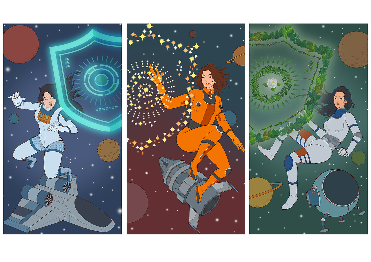 天猫国际防晒插画（图ZMjAwNzAxMjg0） - 商业插画 - 站酷设计师刘明de画画本子原创素材 - 站酷ZCOOL