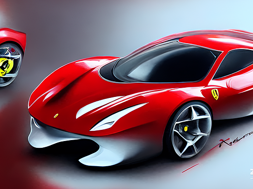 #AI创作实验室#未来概念法拉利（个人主页-ZNjI4NDE1MTI=） - AI作品 - 站酷设计师Z543754527原创素材 - 站酷ZCOOL