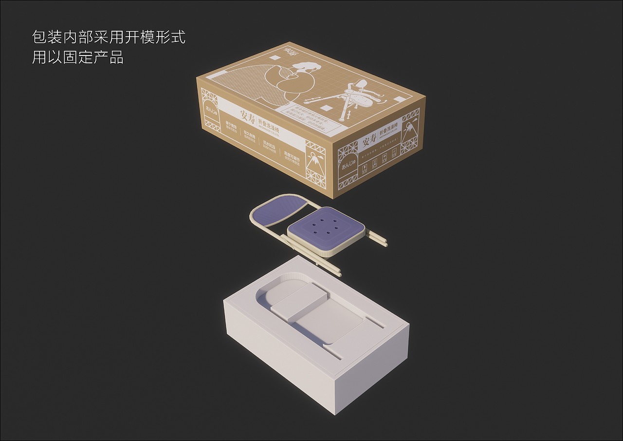 老人沐浴椅包装设计（图ZMTgzODE0MTIw） - 包装 - 站酷设计师等一个晴天315原创素材 - 站酷ZCOOL