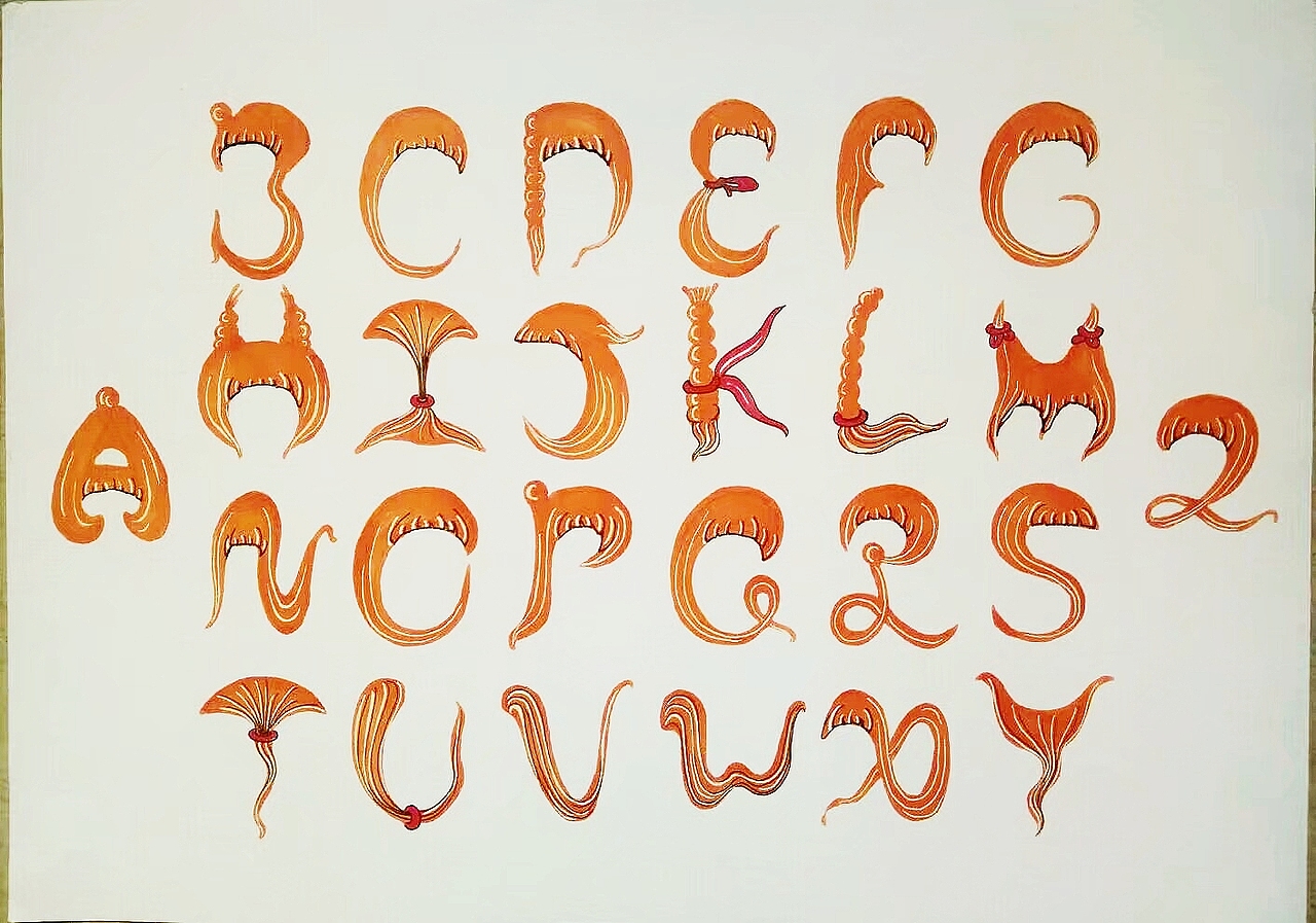 手绘·字体设计（图ZODYyNzAzNDg=） - 字体/字形 - 站酷设计师阿震儿原创素材 - 站酷ZCOOL